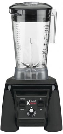 Waring Model No. MX1000XTXEKXtreme High-Power Blender, heavy duty, The Raptor 2Ltr. BPA-FreeCopolyester container, high/lowith off and pulse paddle switches, onepiece removable jar pad, 230V/50hz/1Ph, 3.5 HP, CE, RoHS