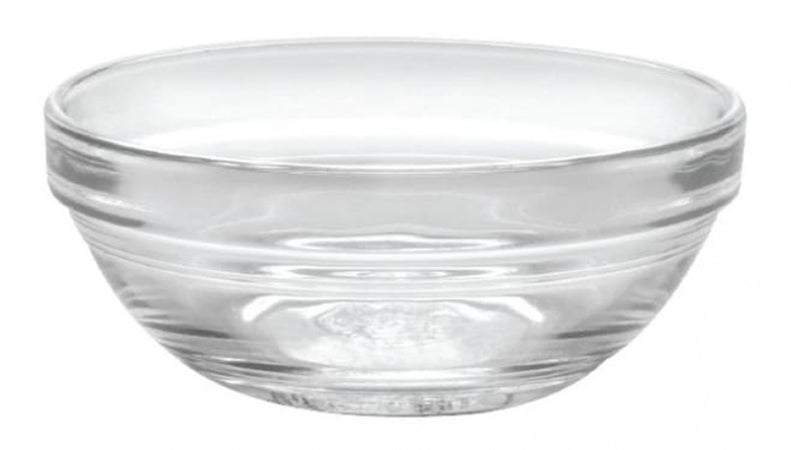 GLASS BOWL Bowl, 1 1/4 oz., 2 1/3" dia., round, stackable, fully tempered, glass