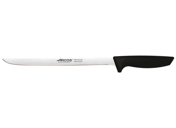 HANDLE :PolypropyleneBLADE :NITRUM  Stainless SteelBLADE MEASURES :240 mmUSE :Ham KnifeModel/Color: Niza Black HandleThe lightweight polypropylene (PP) handle is durable and is able to resist temperatures of up to 120-130   C.