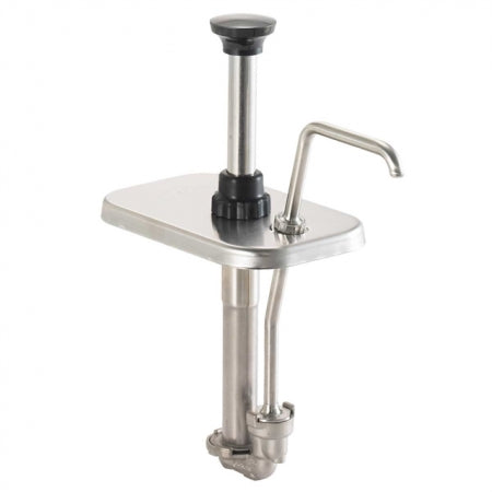 Server FP-V Stainless Steel 1 oz. Pump with Lid for 2 qt (1.9L) Fountain Jar