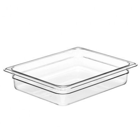 Cambro Camwear 1/2 Size Clear Food Pan - 2 1/2" Deep