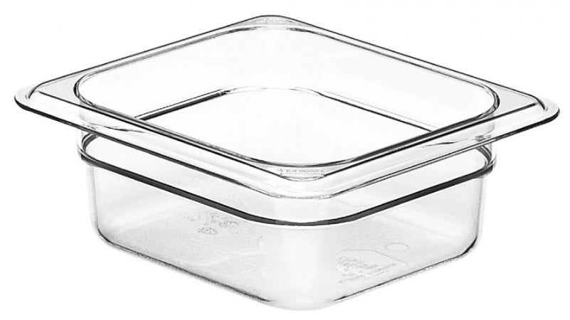 Cambro Camwear 1/6 Size Clear Food Pan - 2 1/2" Deep
