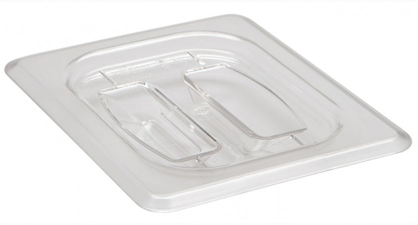 Cambro Camwear 1/8 Size Clear Polycarbonate Handled Lid