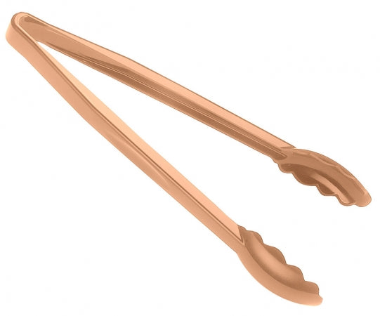 Cambro Lugano 12" Beige Scallop Grip Plastic Tong