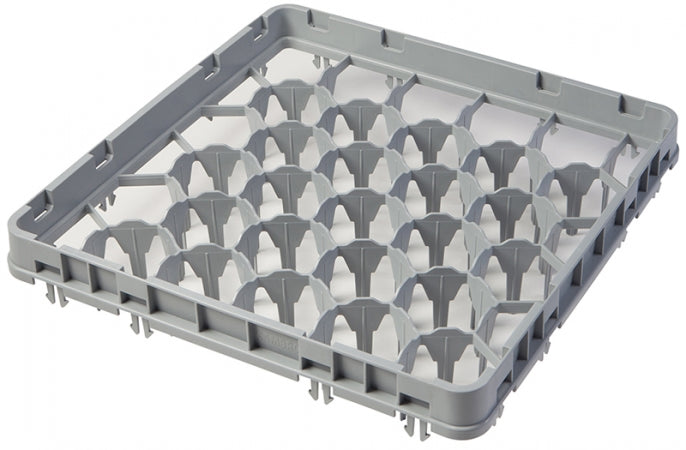 Cambro Compartment Soft Gray Full Drop Full Size Glass Rack Extender - 19 5/8" x 19 5/8" x 2"