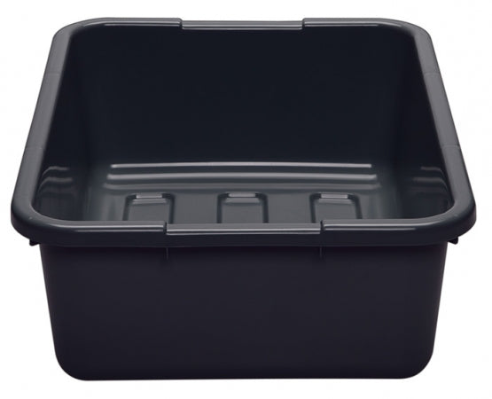 Cambro Cambox 21" x 15" x 7" Black Polyethylene Plastic Bus Box with Ribbed Bottom