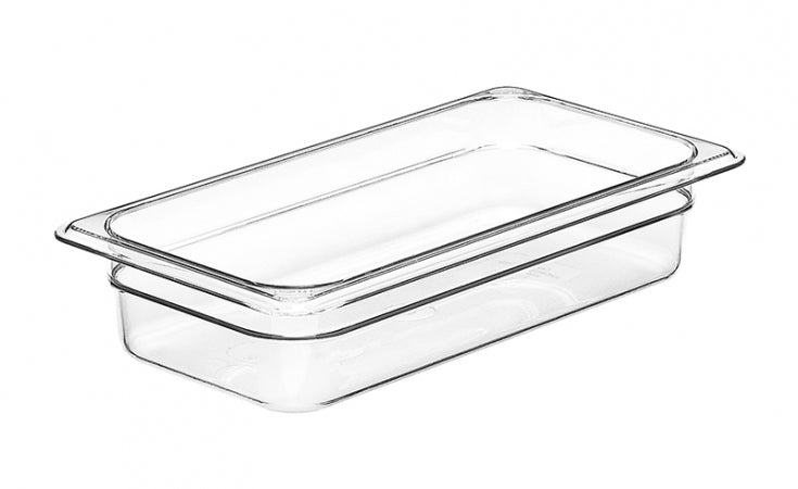 Cambro Camwear 1/3 Size Clear Food Pan - 2 1/2" Deep