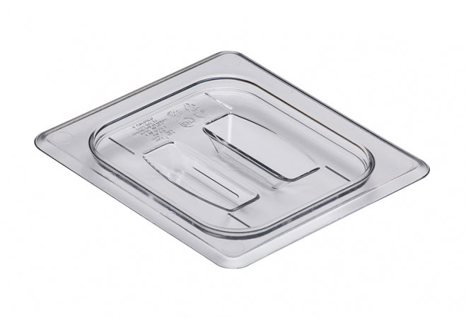 Cambro Camwear 1/6 Size Clear Polycarbonate Handled Lid