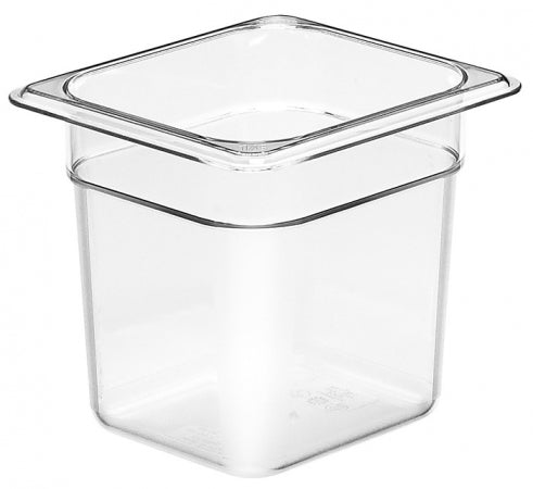 Cambro Camwear 1/6 Size Clear Food Pan - 6" Deep