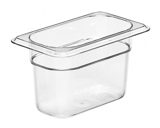 Cambro Camwear 1/9 Size Clear Food Pan - 4" Deep