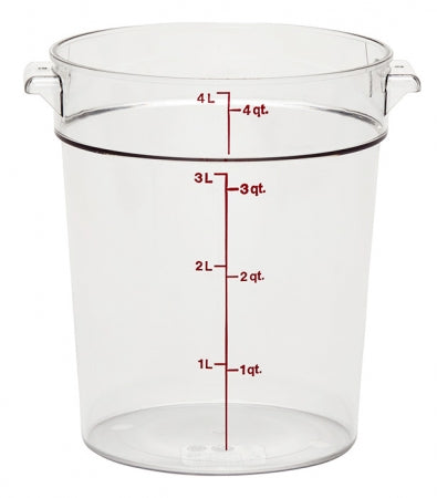 Cambro Camwear 4 Qt. Clear Round Food Storage Container