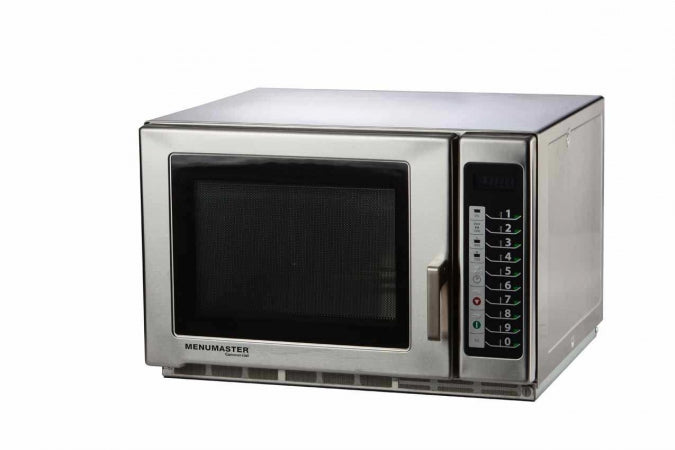 AMANA MENUMASTER COMMERCIAL MICROWAVE, 100 PROGRAM MEMORY, 5 POWER LEVEL FOR CONSISTENT, DELICIOUS RESULTS FOR FROZEN, DIGITAL DISPLAY WITH COUNTDOWN TIMER, 4 COOKING STAGES, 34 LITER (1.2 cu.ft.) CAPACITY ACCOMODATES A 356 MM (14") PLATTER, PREPACKAGE