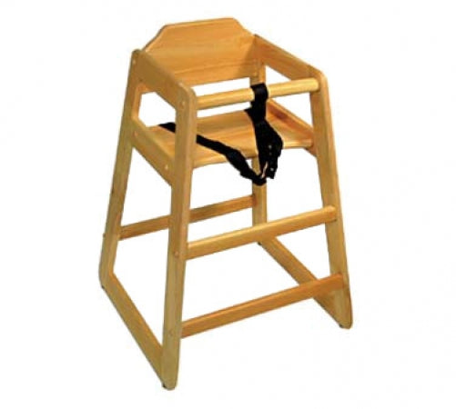 Wooden Baby Chair, hardwood, stackable, glued joints w/screws, knocked down, Natural Color