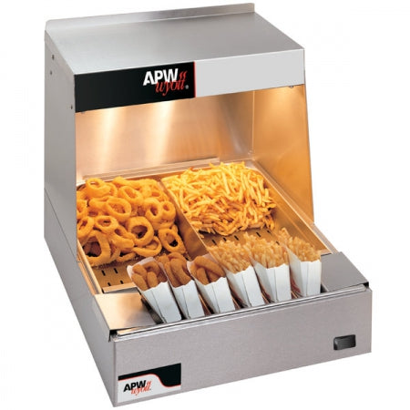 APW Wyott CFHS-21 21" Electric Countertop Fry Holding Station 240V/50Hz/1ph 1.13kW Overall Dimensions Width: 21 3/8" Depth: 26 7/8" Height: 21 1/4"