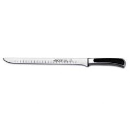 HANDLE :Polyoxymethylene (POM)BLADE :NITRUM  Forged Stainless SteelBLADE MEASURES :250 mmUSE :Ham KnifeManufactured from high-carbon forged stainless steel and polyoxymethylene (POM) it is highly resistant to impact, abrasion, and solvents and is able