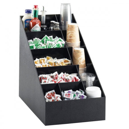 Cal-Mil Classic Black Cup / Lid / Condiment Organizer - 14" x 22 1/2" x 20 1/4"