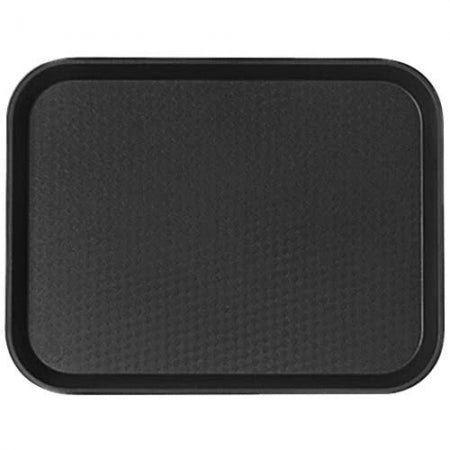 Cambro 10" x 14" Black Customizable Fast Food Tray