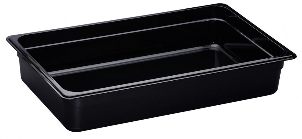 Cambro H-Pan Full Size Black High Heat Food Pan - 4" Deep
