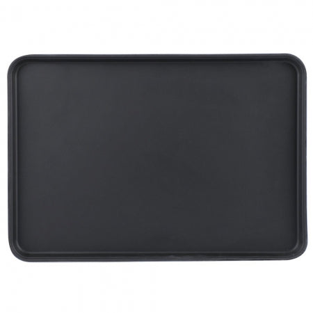 Cambro Camtread 18" x 26" Black Non-Skid Serving Tray