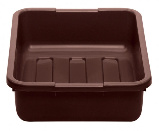 Cambro Cambox 21" x 15" x 5" Dark Brown Polyethylene Plastic Bus Box with Ribbed Bottom