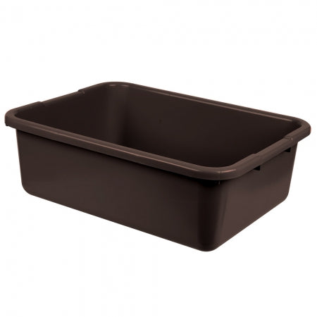 Cambro Cambox 21" x 15" x 7" Dark Brown Polyethylene Plastic Bus Box with Ribbed Bottom