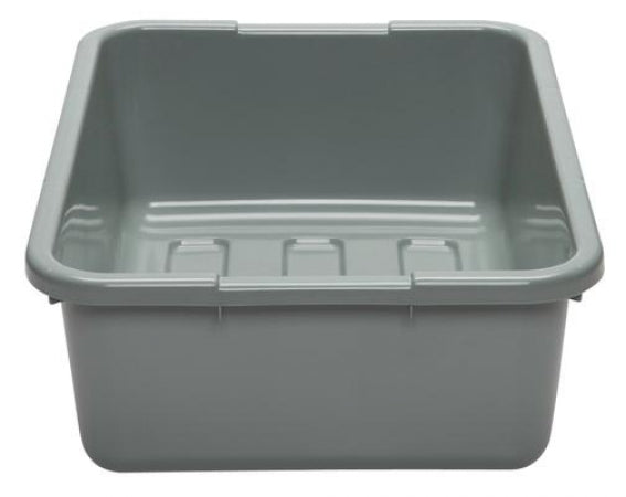 Cambro Cambox 21" x 15" x 7" Light Gray Polyethylene Plastic Bus Box with Ribbed Bottom