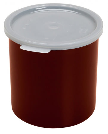 Cambro Reddish Brown Round Crock with Lid 1.2 Qt.