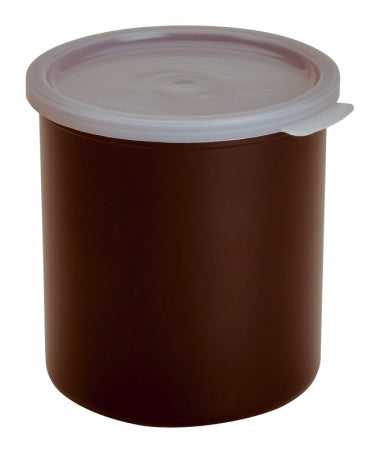 Cambro Reddish Brown Round Crock with Lid 2.7 Qt.