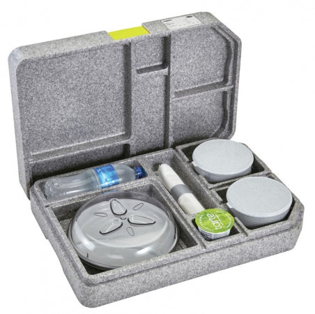Cambro Tablotherm Cam GoBox Inculdes 1 x two compartment round plate, 2 x 500 mL bowl and reusable covers