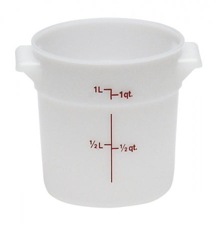 Cambro 1 Qt. Round White Food Storage Container