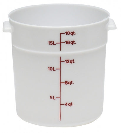 Cambro 18 Qt. Round White Food Storage Container
