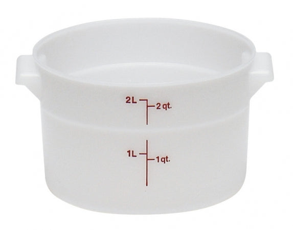 Cambro 2 Qt. Round White Food Storage Container