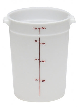 Cambro 8 Qt. Round White Food Storage Container