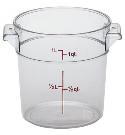 Cambro Camwear 1 Qt. Clear Round Food Storage Container
