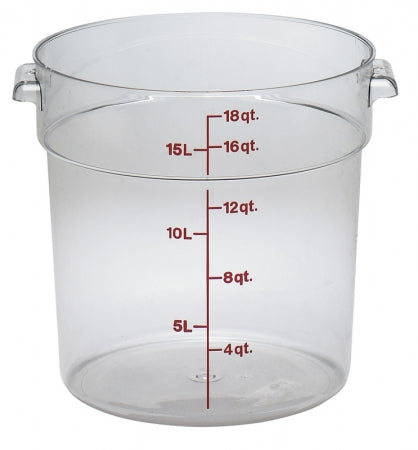 Cambro Camwear 18 Qt. Clear Round Food Storage Container