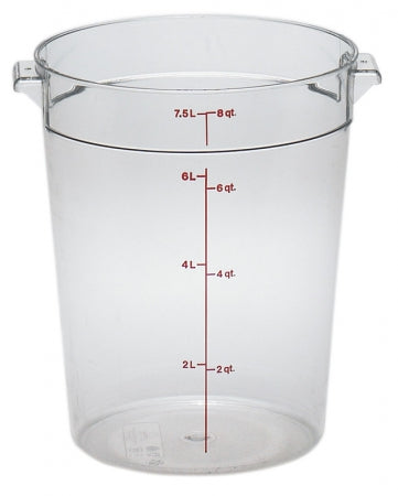 Cambro Camwear 8 Qt. Clear Round Food Storage Container