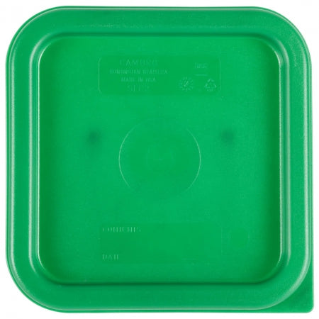 Cambro Kelly Green Square Polyethylene Lid for 2 and 4 Qt. Food Storage Containers