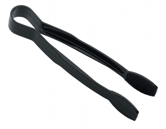 Cambro Lugano 9" Black Flat Grip Plastic Tong