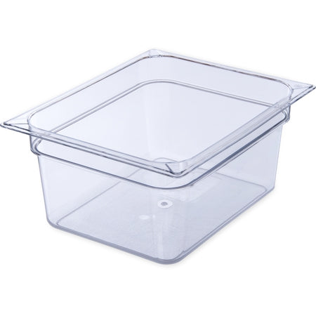 Carlisle Foodservice StorPlusô Polycarbonate Food Pan 1/2 Size, 6" Deep - Clear