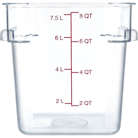 Carlisle Foodservice StorPlusô Polycarbonate Square Food Storage Container 8 qt - Clear