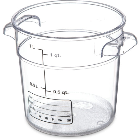 Carlisle Foodservice StorPlusô Round Food Storage Container 1 qt - Clear