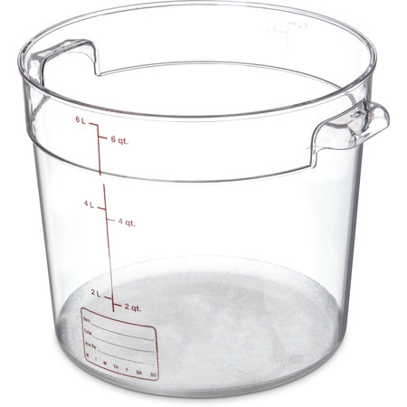 Carlisle Foodservice StorPlusô Round Food Storage Container 6 qt - Clear