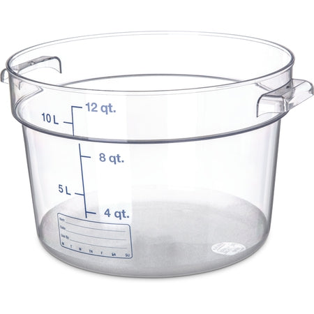 Carlisle StorPlus 12 Qt. Clear Round Food Storage Container