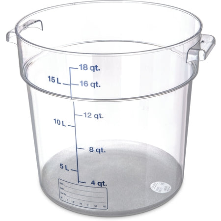 Carlisle Foodservice StorPlusô Round Food Storage Container 18 qt - Clear