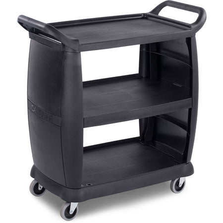 Carlisle Foodservice Bussing Cart 18" x 36.25" x 38" - Black