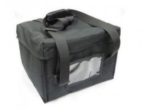 Thermal Meal Delivery Tall Bag (301857) :12.5"(317mm) x 13.5"(343mm) at the base & 13.5"(343mm)x14.5"(368) at the top, 11"(279mm)H (interior dimensions) Order ticket window & removable interior divider,Vapor Vent to cntrl moisture. ,Cordless.(TCS remov