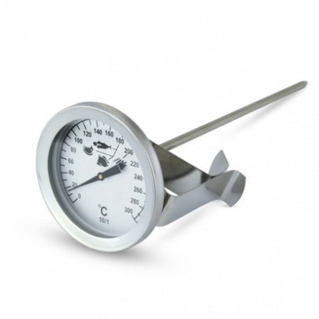 Frying Thermometer 0 to 300 Degree C - 50 mm dial 4 x 150 mm stem supplied with S/S mounting clip
