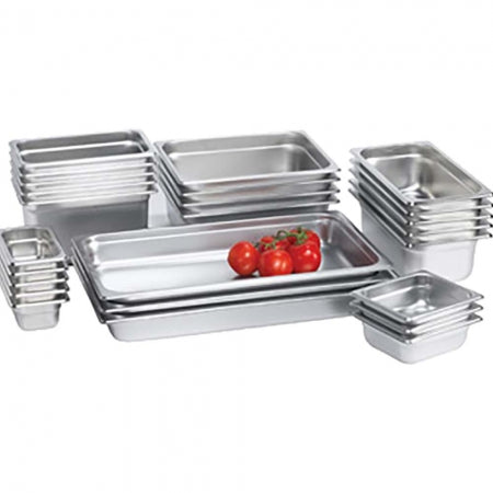 Browne Halco Full-Size Anti-Jam Steam Pan 4" Deep, 25 Gauge, 18 S/S, NSF