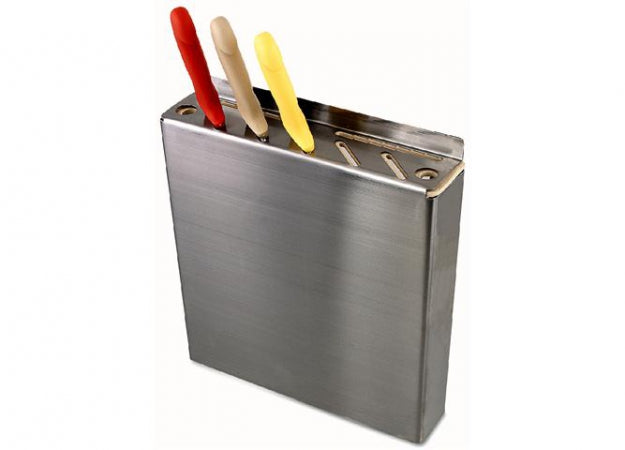 Cutlery (Knife Stand) Rack Stainless steel, Holds 5 knives. Can fix on Wall, Counter or Table Mount