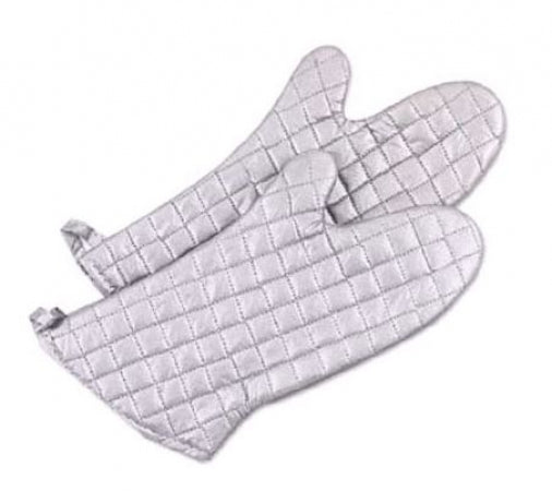 13" Flame Retardant Oven Mitts w/Aluminized Silicones